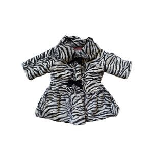 Wigeon Toddler Girls Zebra Stripe Coat 9 Months